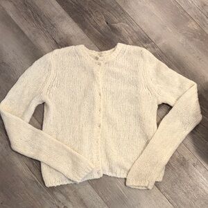 Reformation Cream Knit Cardigan